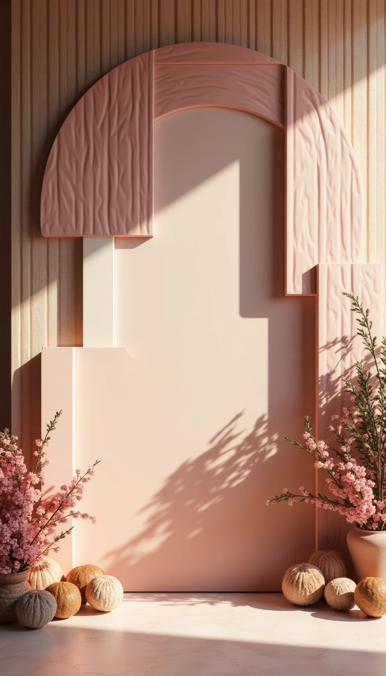 Chic Geometric Shapes: Contemporary Wedding Backdrop Decorations