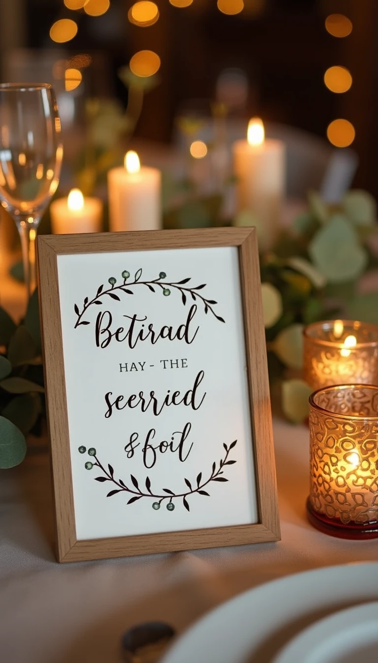 Charming Tablescapes: DIY Wedding Signs for Table Settings