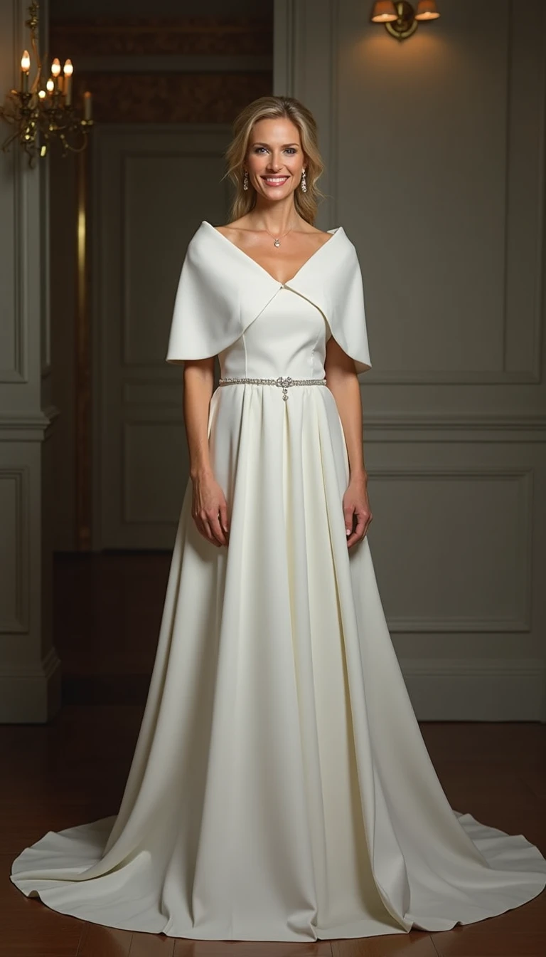 Stylish Capes: Unique Mother Of The Bride Dresses for Women Over 50