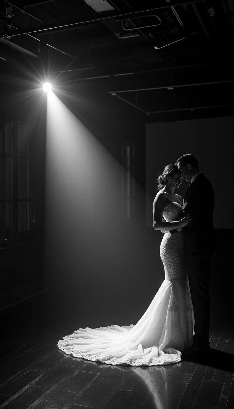 Enchanting Black and White Wedding Theme Classy Lighting