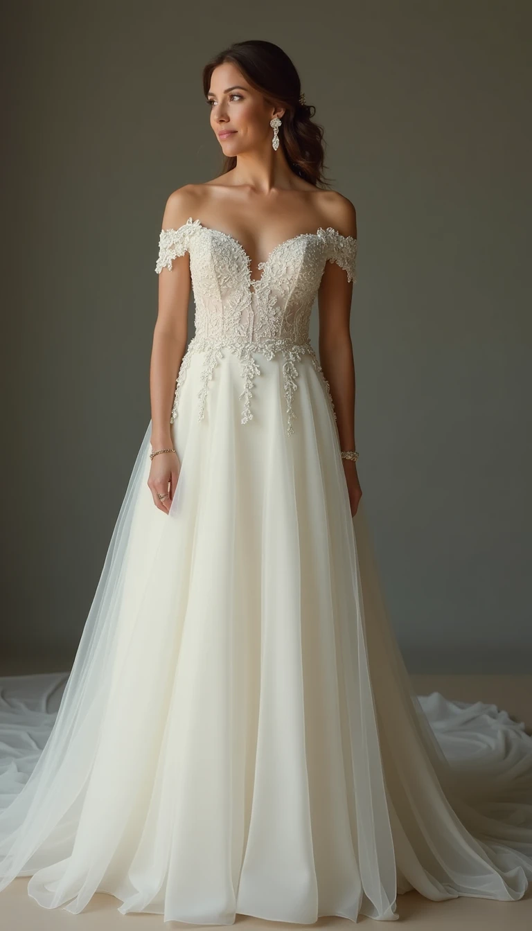 Chic Off-the-Shoulder Mother Of The Bride Gown for a Modern Twist