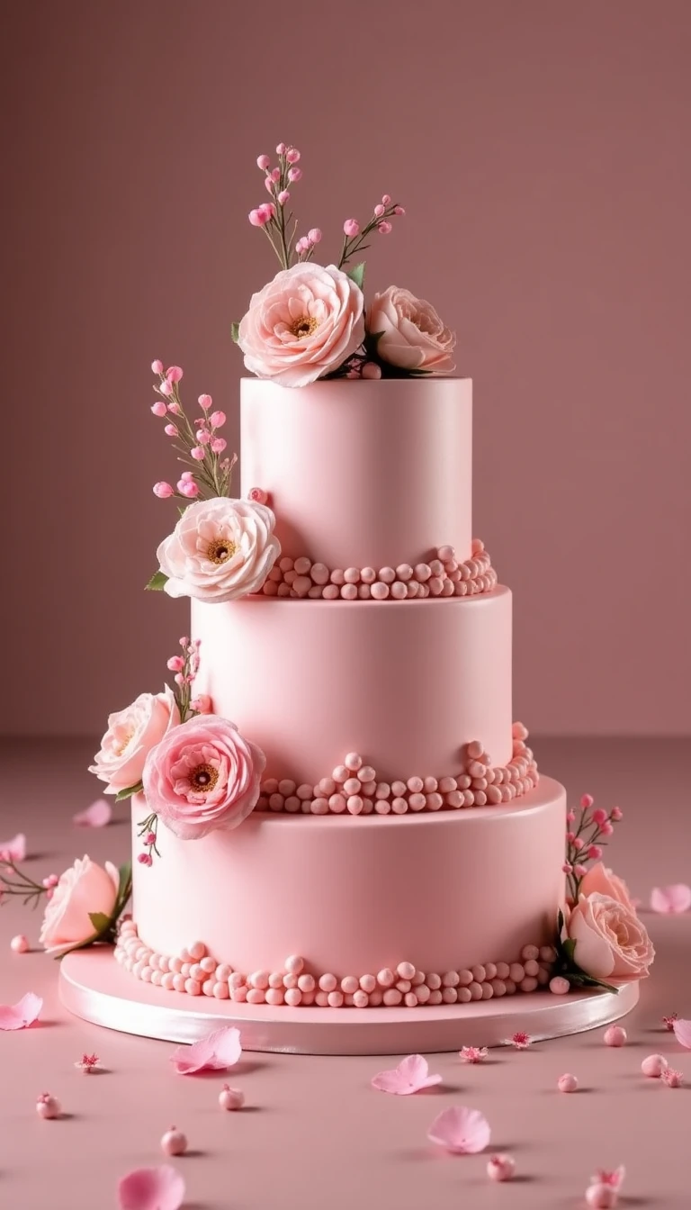 The Timeless Elegance of a Pink Wedding Cake