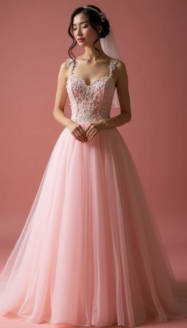 Embracing Vintage Charm with a Pink Wedding Dress