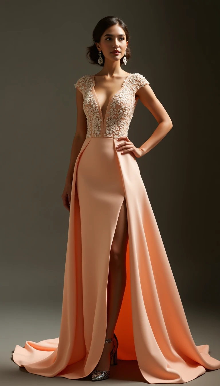 The Enchantment of a Formal Wedding Guest Dress with a High Slit