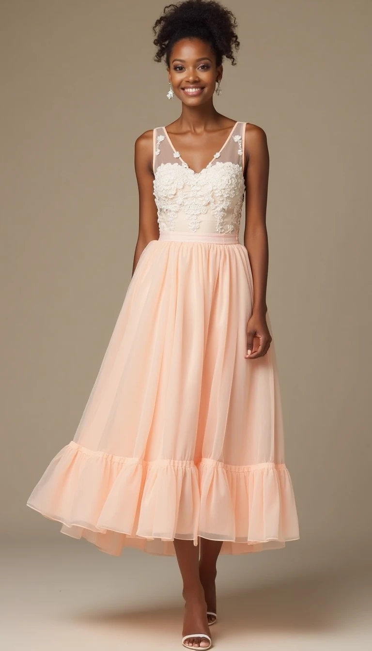 Pastel Midi Skirt: Elevate Your Bridal Shower Outfit for Guest