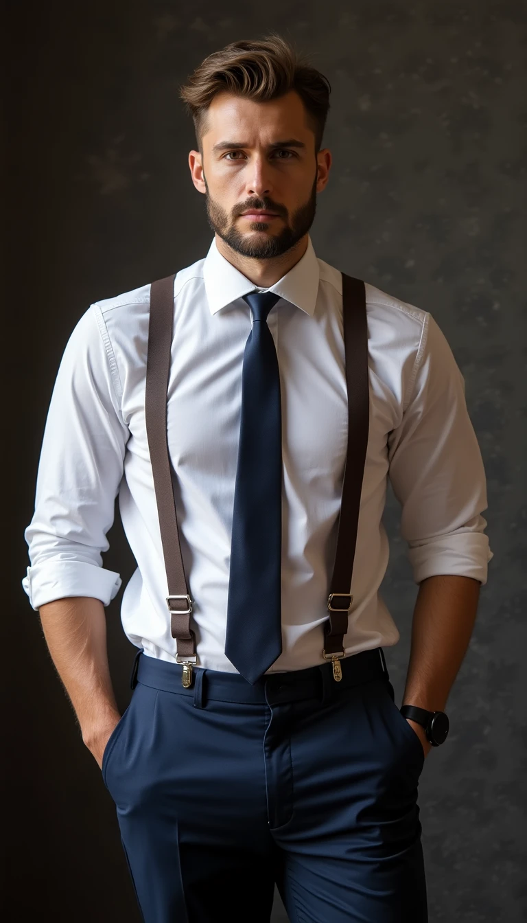 Stylish Suspenders: A Unique Touch to Casual Groom Attire