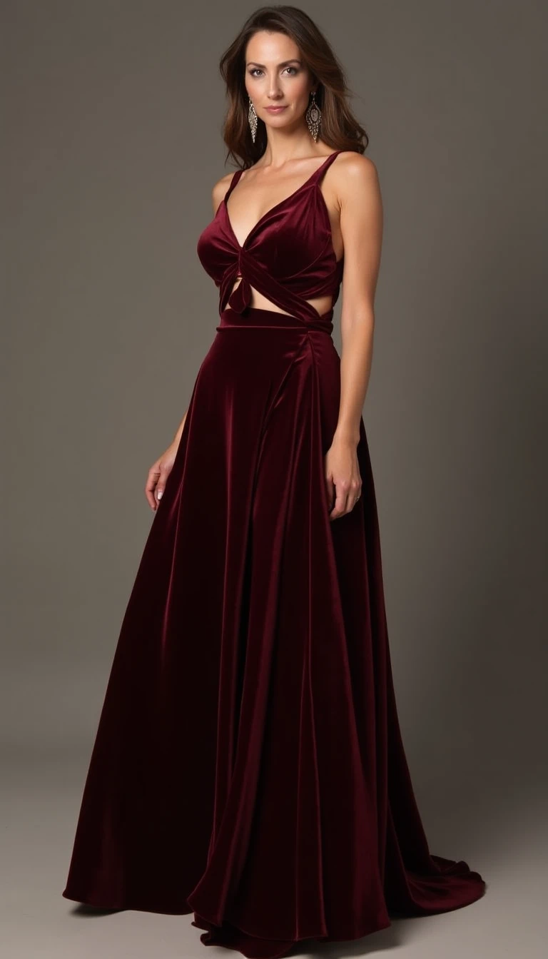 Luxurious Velvet Mother Of The Bride Dresses Long