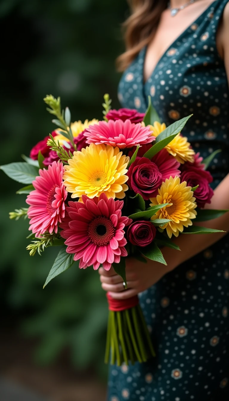 Bold Tropical Boho Wedding Bouquet