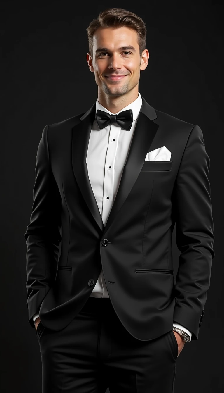 Chic Black and White Wedding Theme Attire for the Bride and Groom