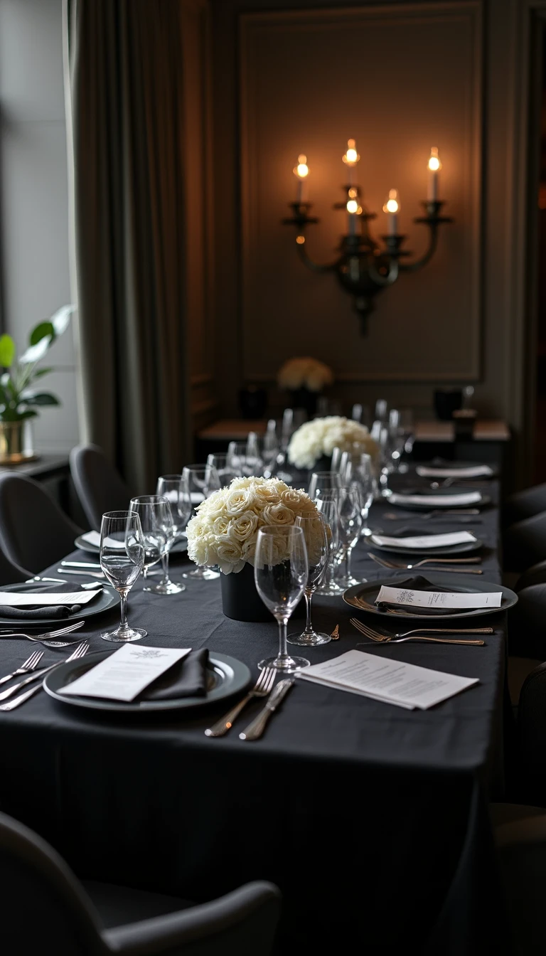 Elegant Invitations for a Black and White Wedding Reception