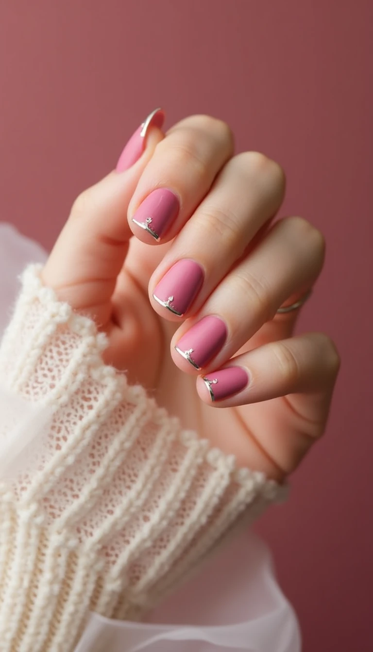Matte Pink Wedding Nails: Chic and Sophisticated