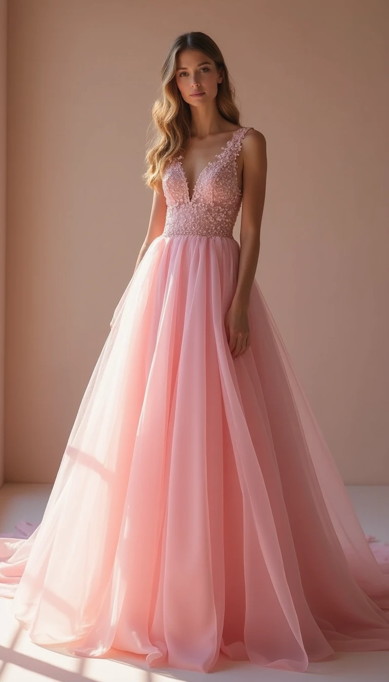 Whimsical Pink Tulle Wedding Guest Dress: Fairy-Tale Vibes