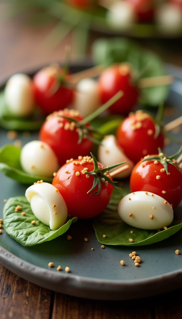 Delectable Caprese Skewers: A Simple Bridal Shower Food Delight