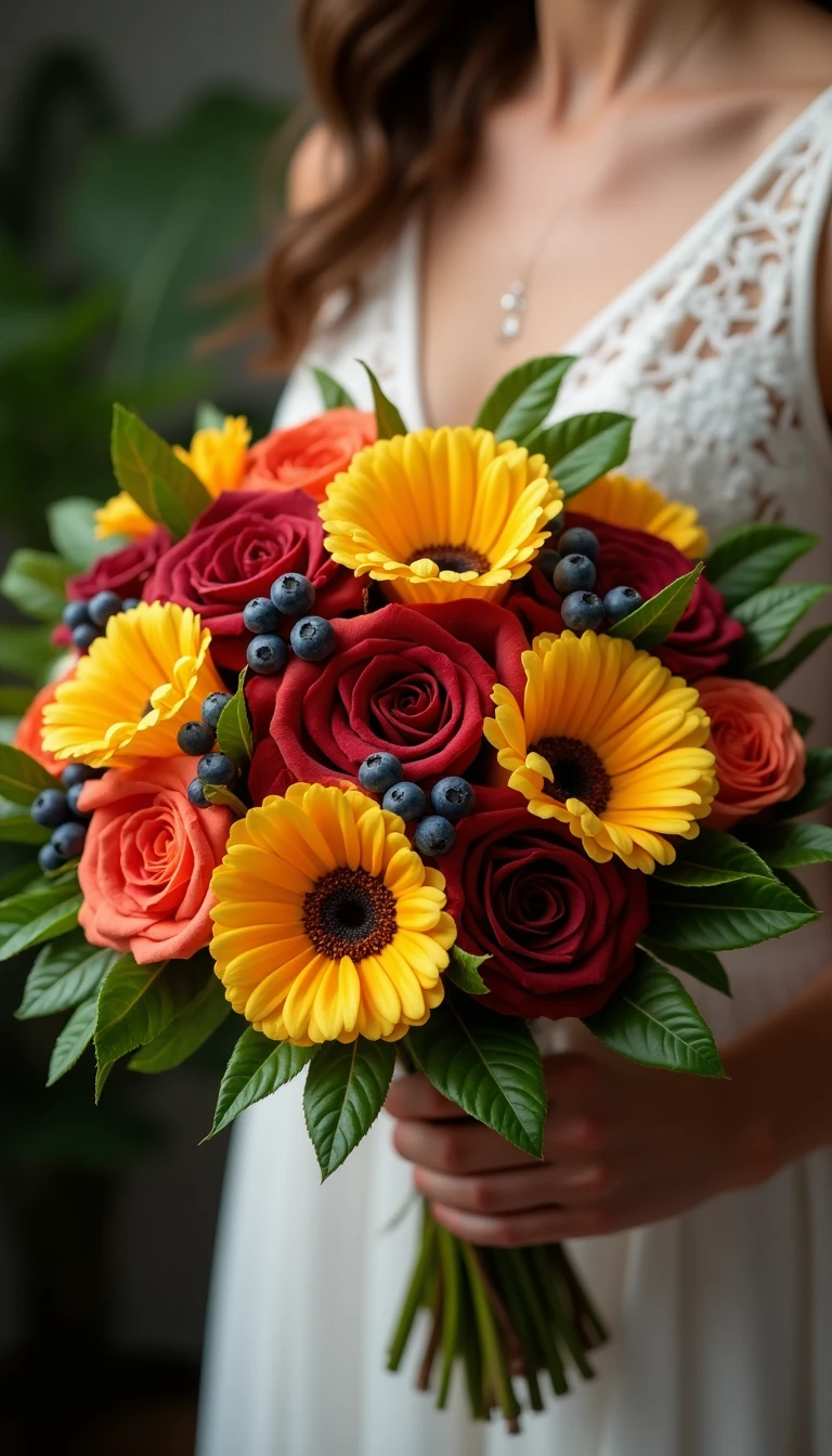 Colorful Fruit DIY Wedding Bouquet
