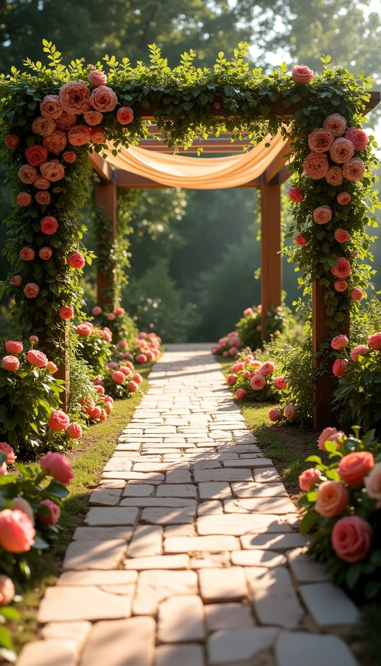 Personalized Photos: A Unique Take on Wedding Aisle Decorations Outdoor