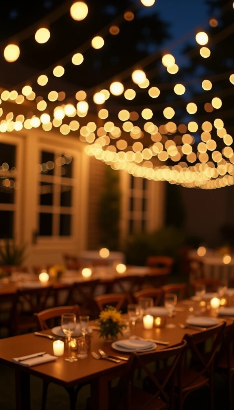 The Allure of Fairy Lights for Your Outdoor Tent Wedding