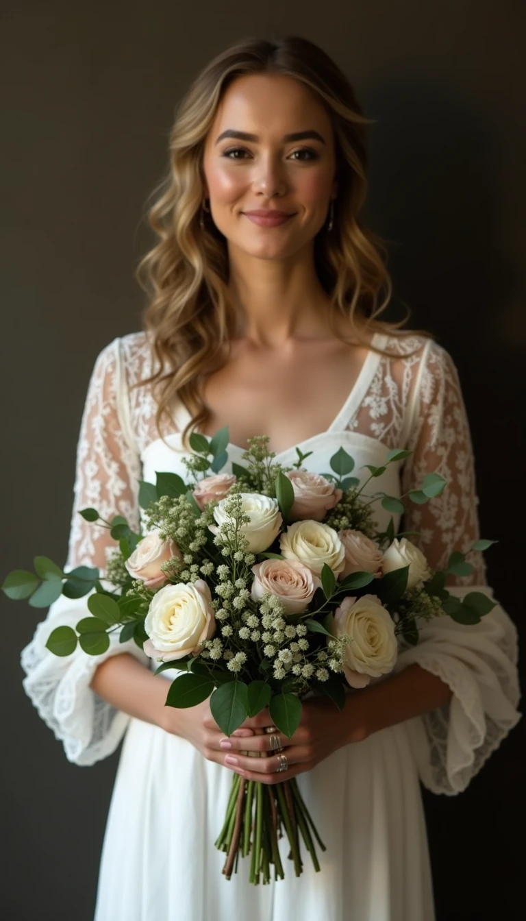 Rustic Herb Boho Wedding Bouquet