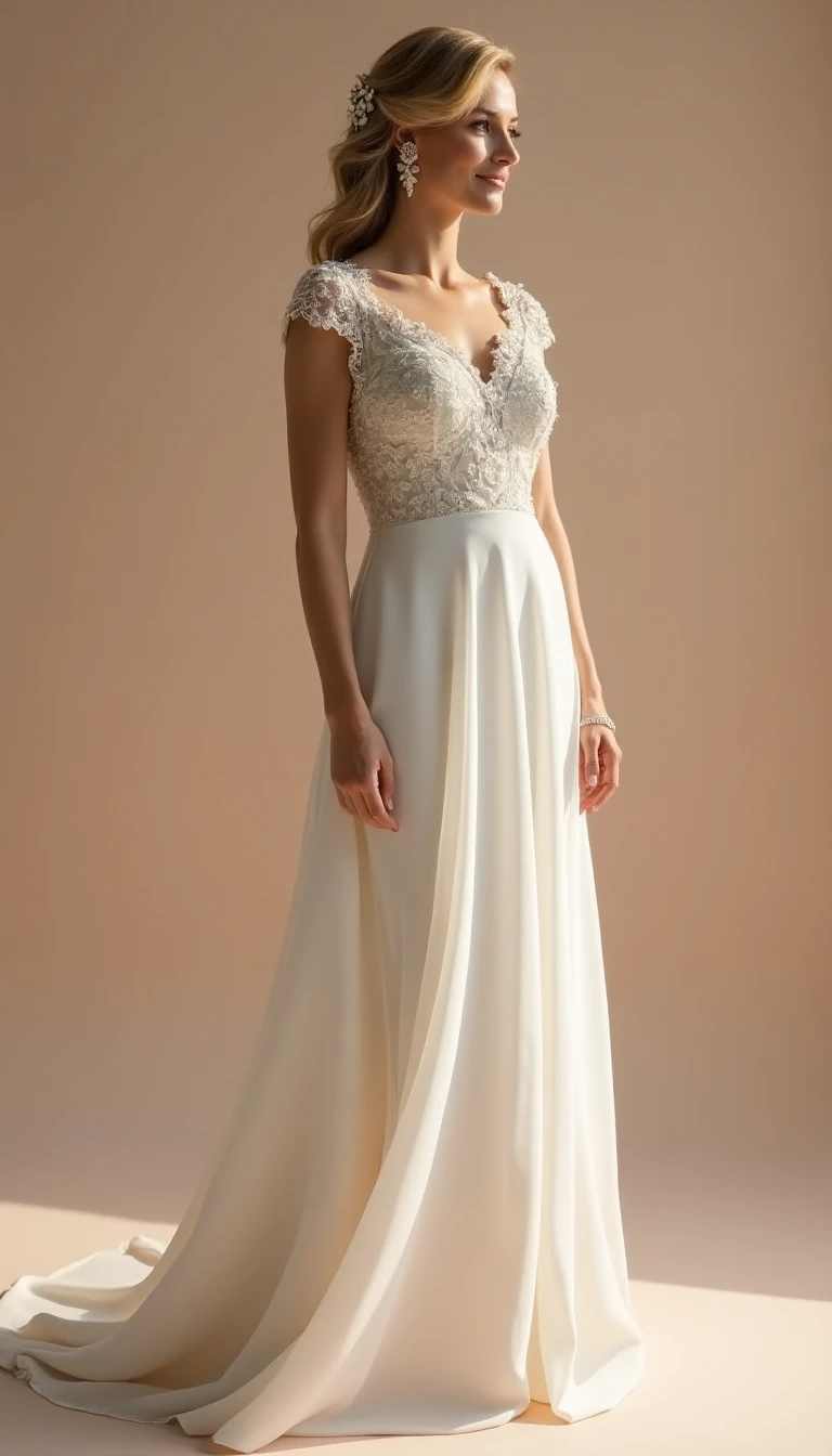 Flowy Chiffon Mother Of The Bride Gown for Effortless Elegance