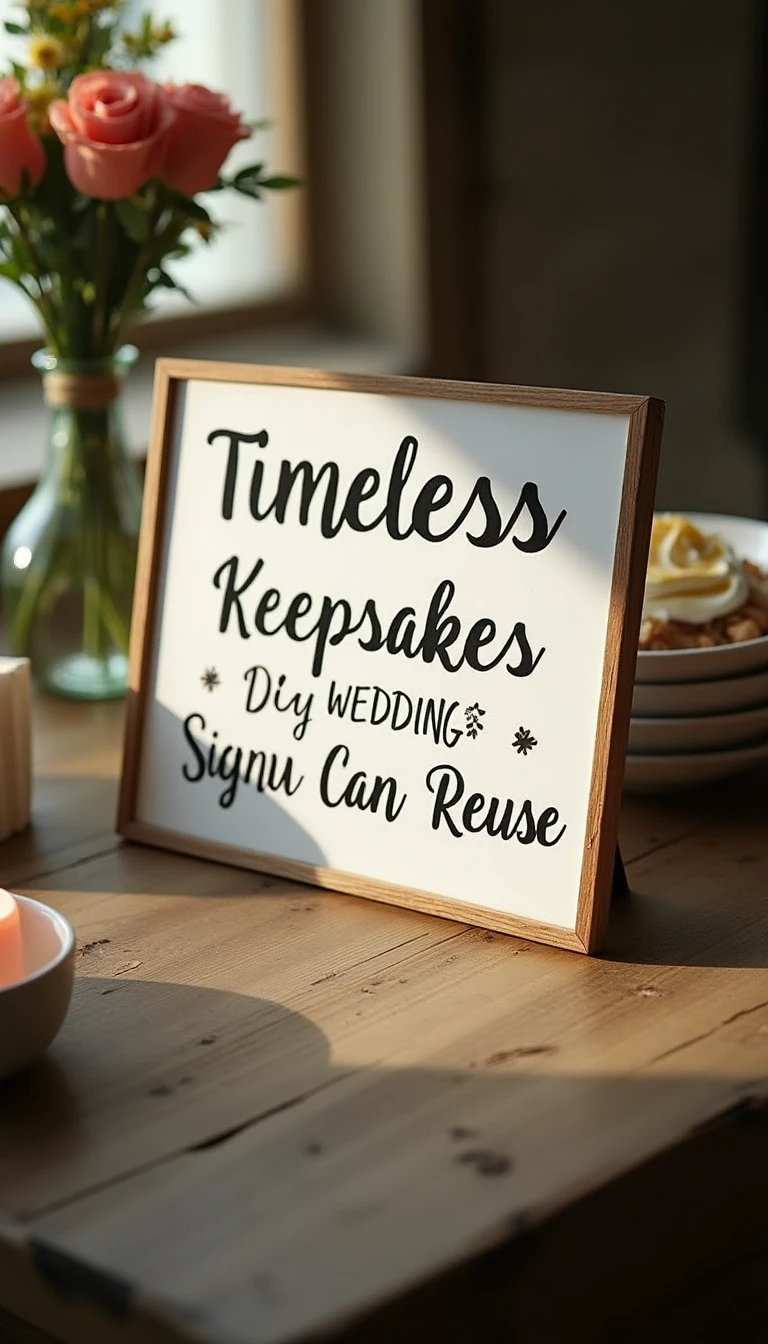 Timeless Keepsakes: DIY Wedding Signs You Can Reuse