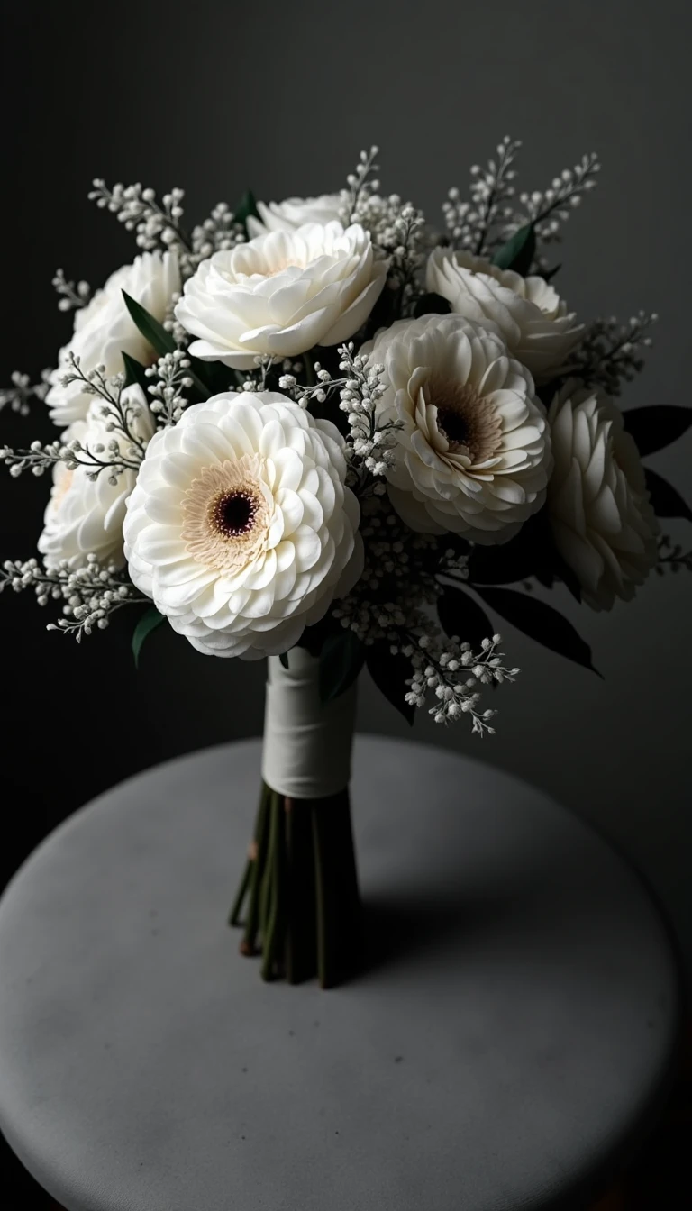 Breathtaking Black and White Wedding Theme Classy Bouquets