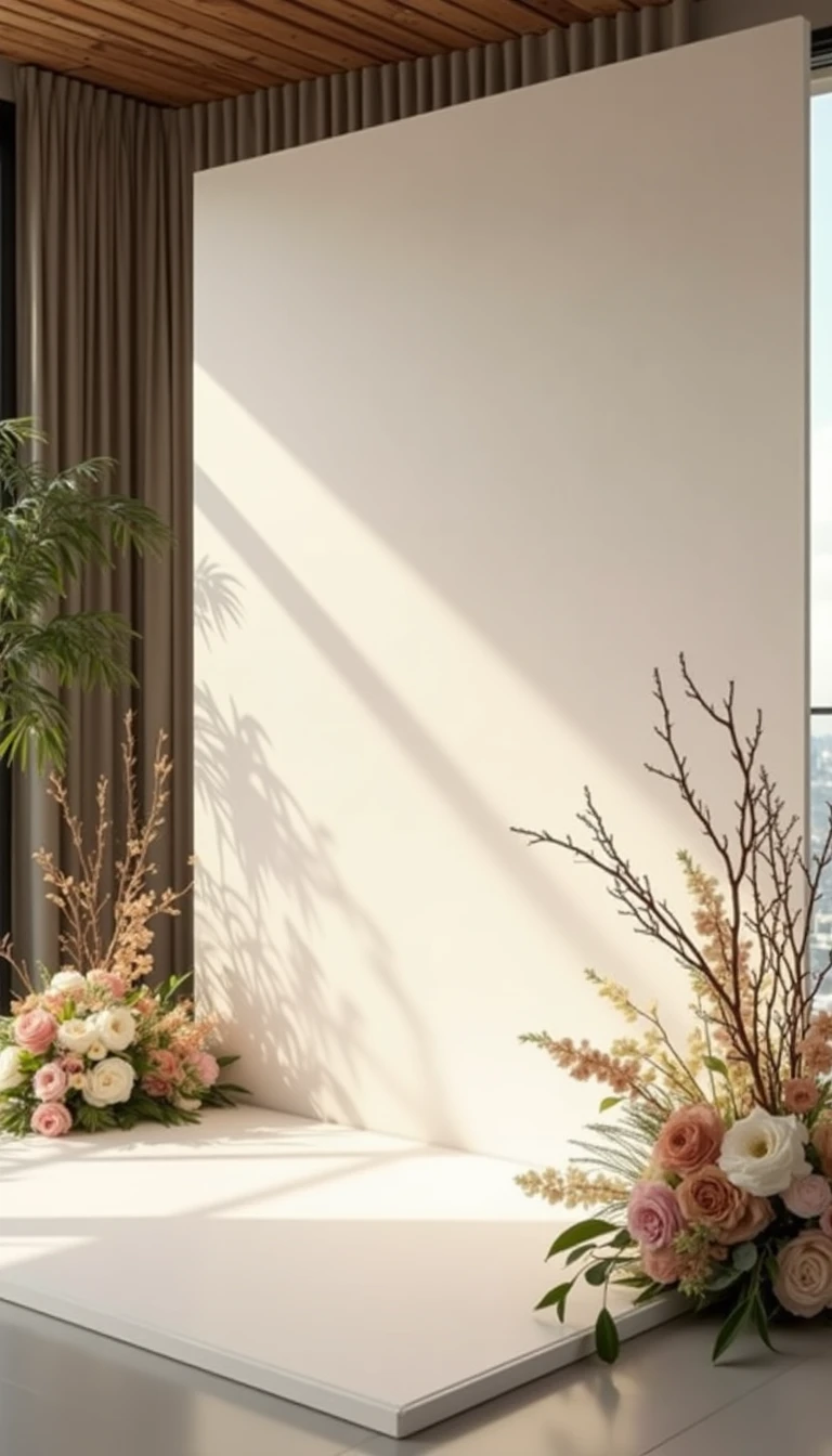 Minimalist Wedding Backdrop Reception