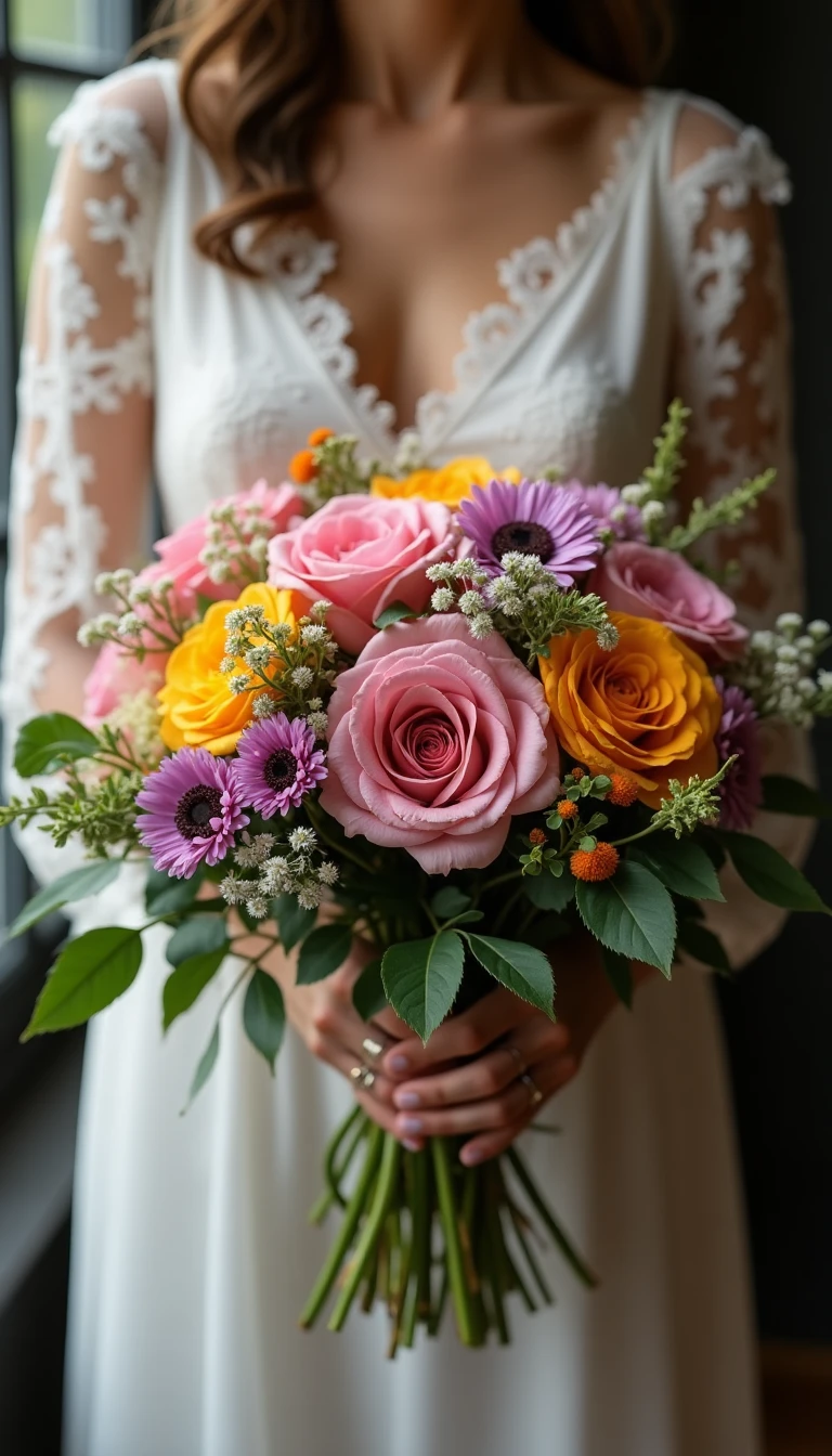 Charming Wildflower DIY Wedding Bouquet