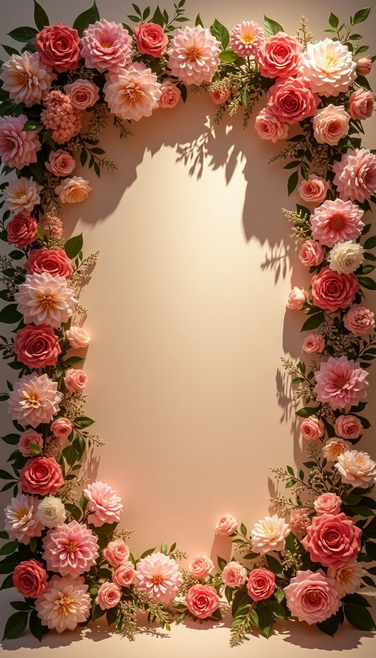 Chic Floral Wall: A Bouquet of Love as Your Wedding Reception Backdrop