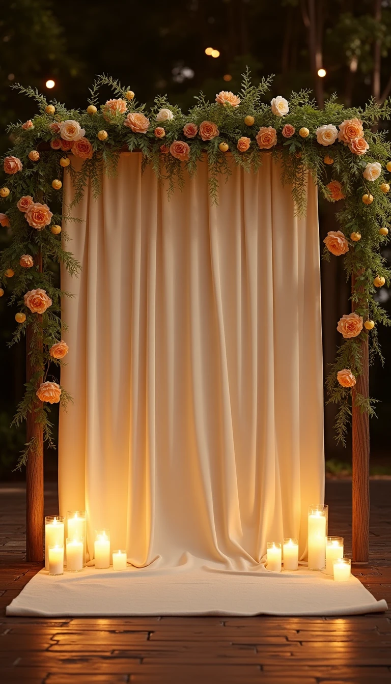 Rustic Charm Wedding Backdrop Reception