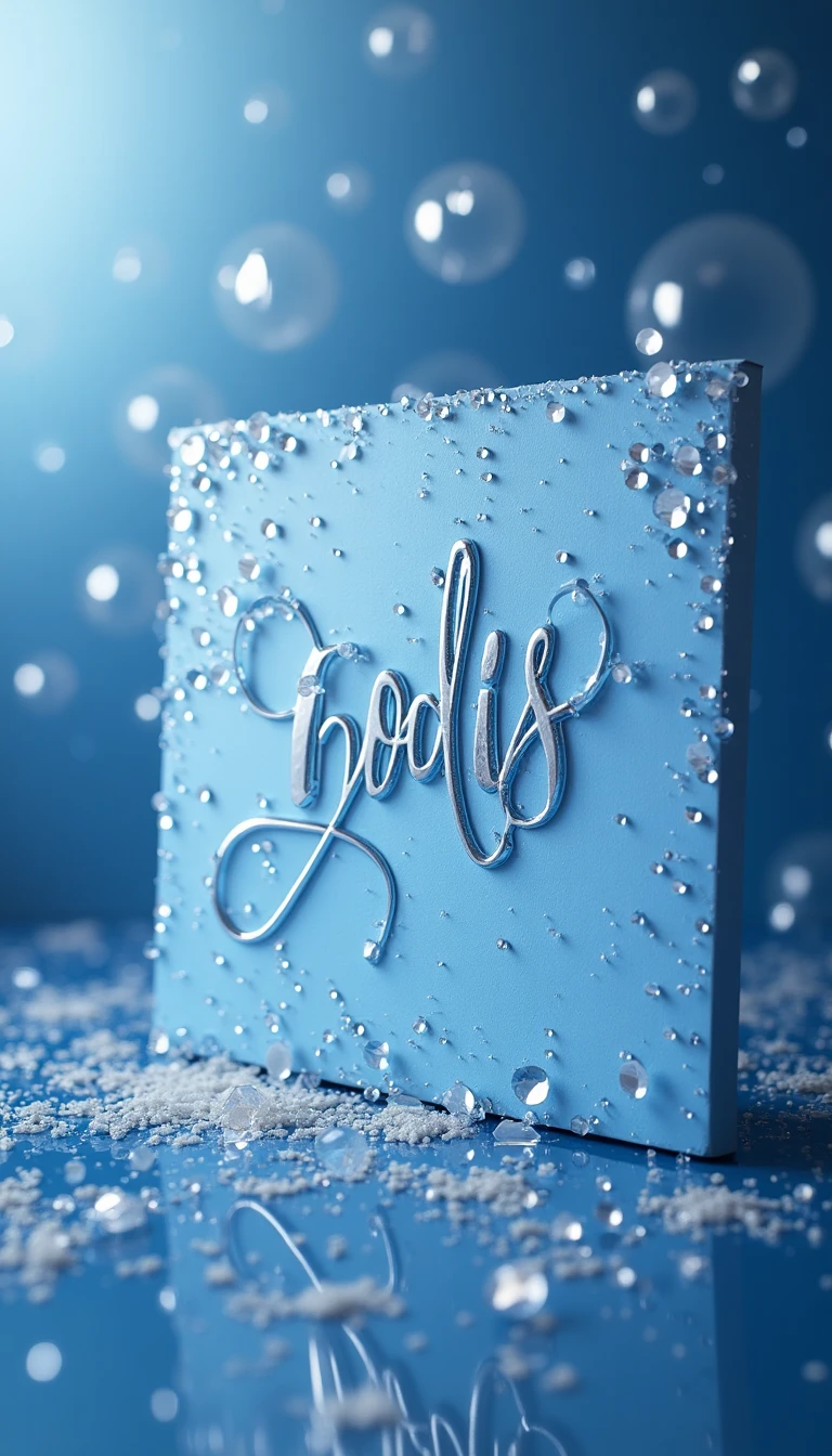 Captivating Blue and White Wedding Signage