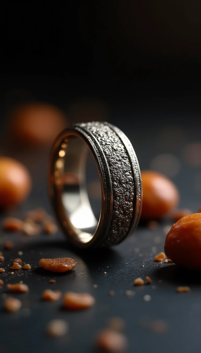 Artistic Flair: The Textured Groom Ring