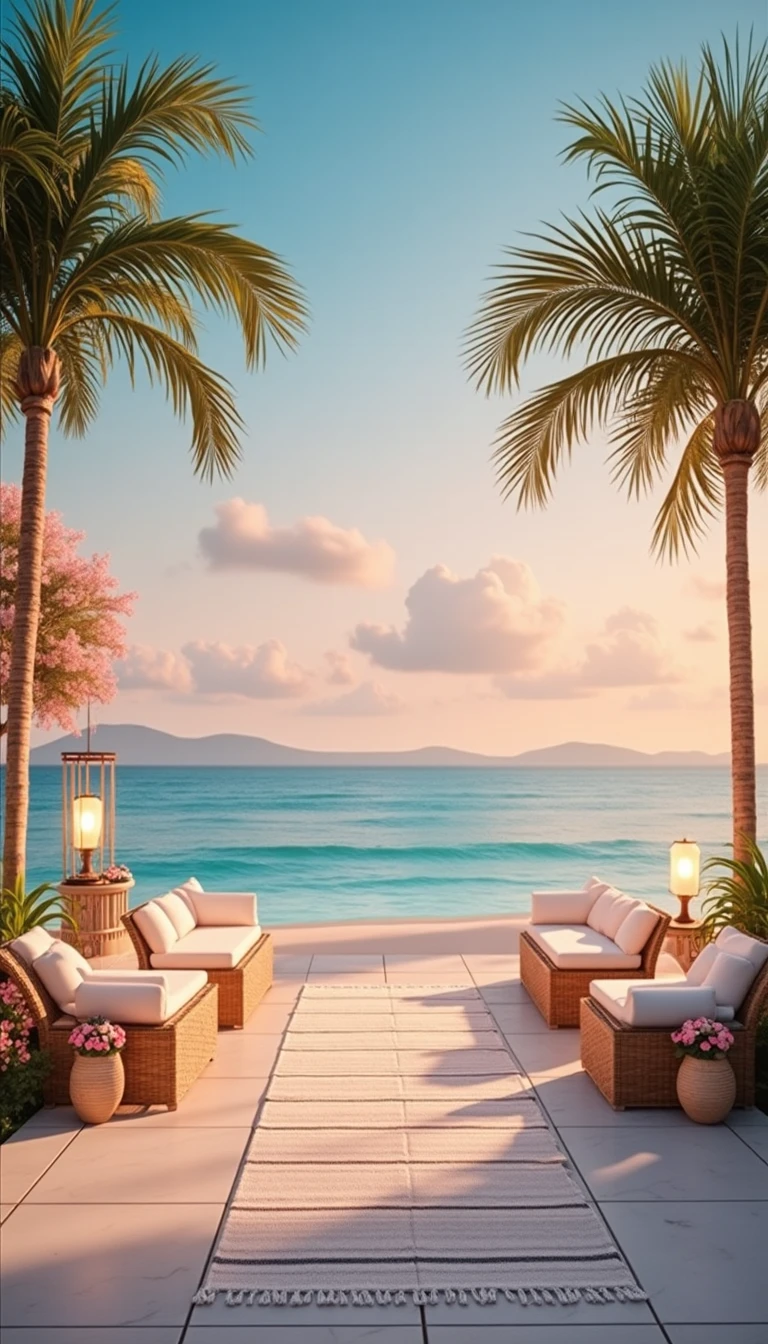 Beachy Vibes Wedding Backdrop Reception
