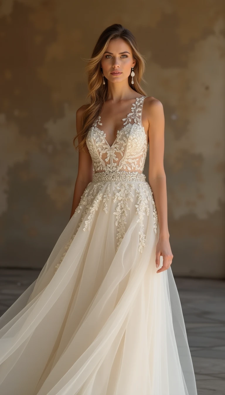 Embellished Elegance: The Sparkle of a Spring Wedding Dress