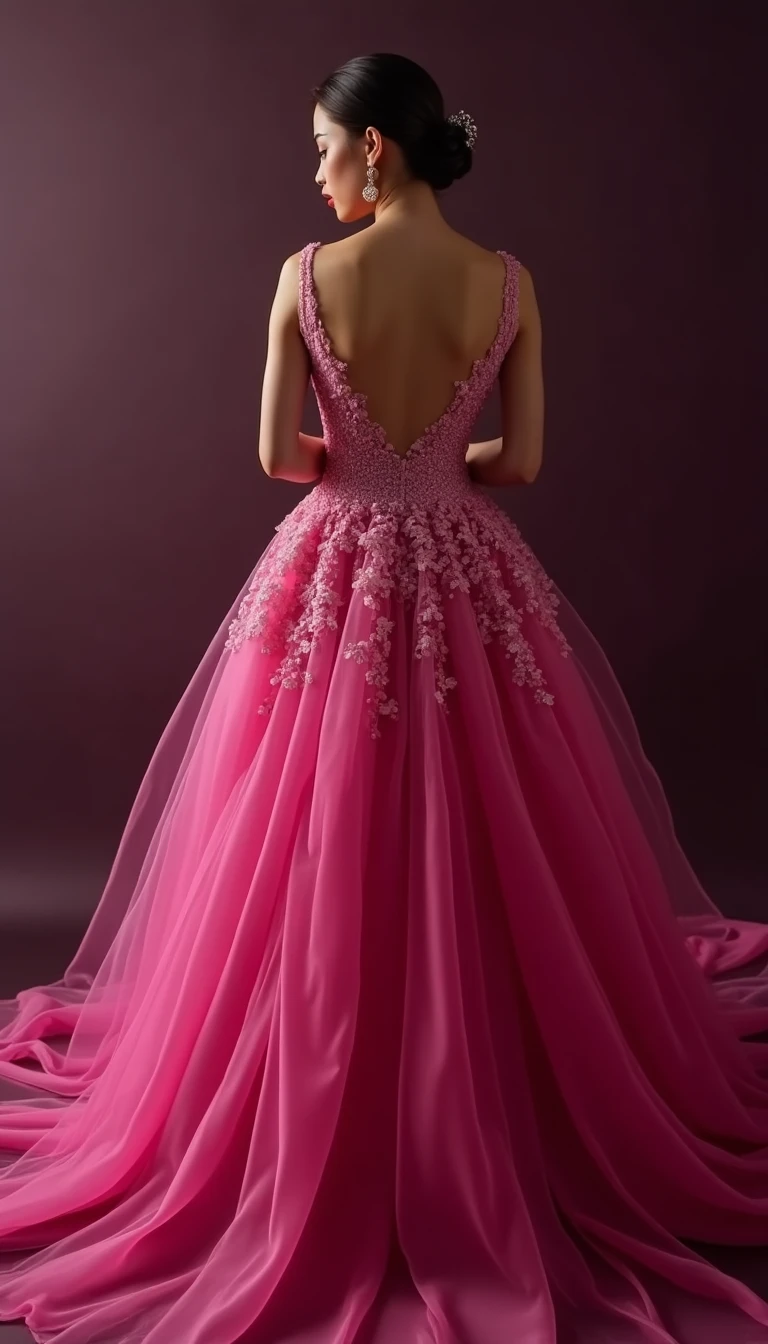 Daringly Dark: The Magenta Pink Wedding Dress