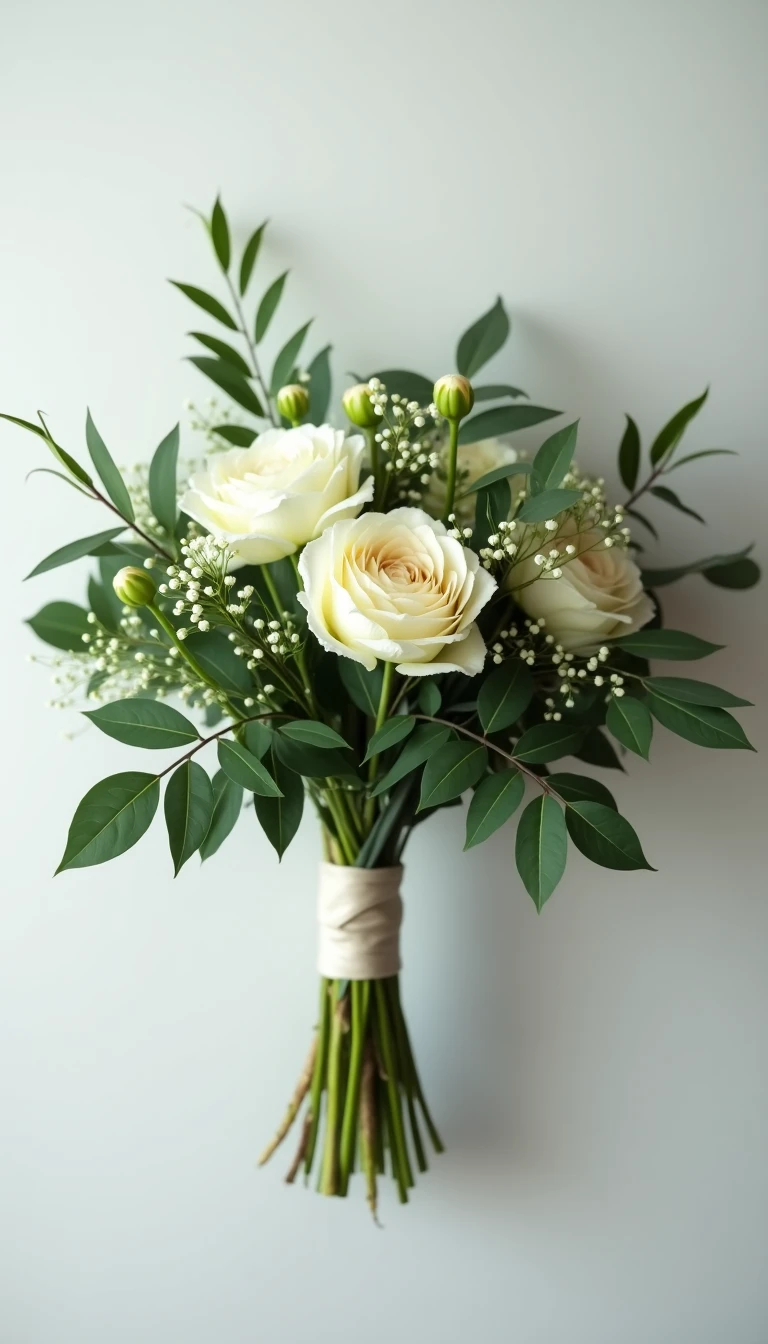 Minimalist Greenery DIY Wedding Bouquet