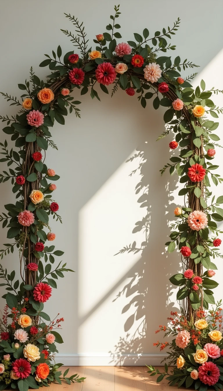 Whimsical Floral Arches: A Boho Wedding Idea to Frame Your Love