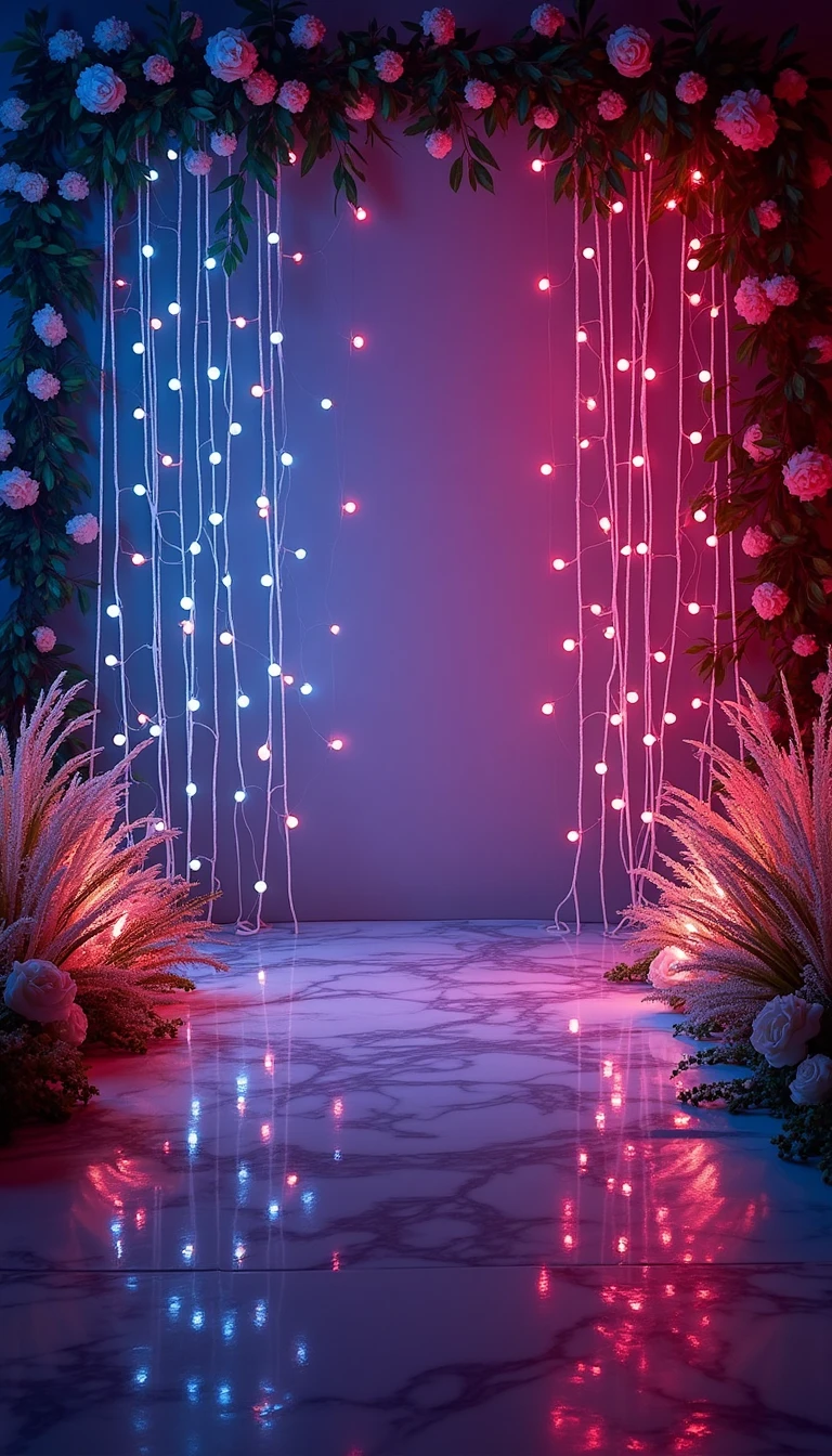 Illuminated Backdrops: Captivating Wedding Backdrop Decorations