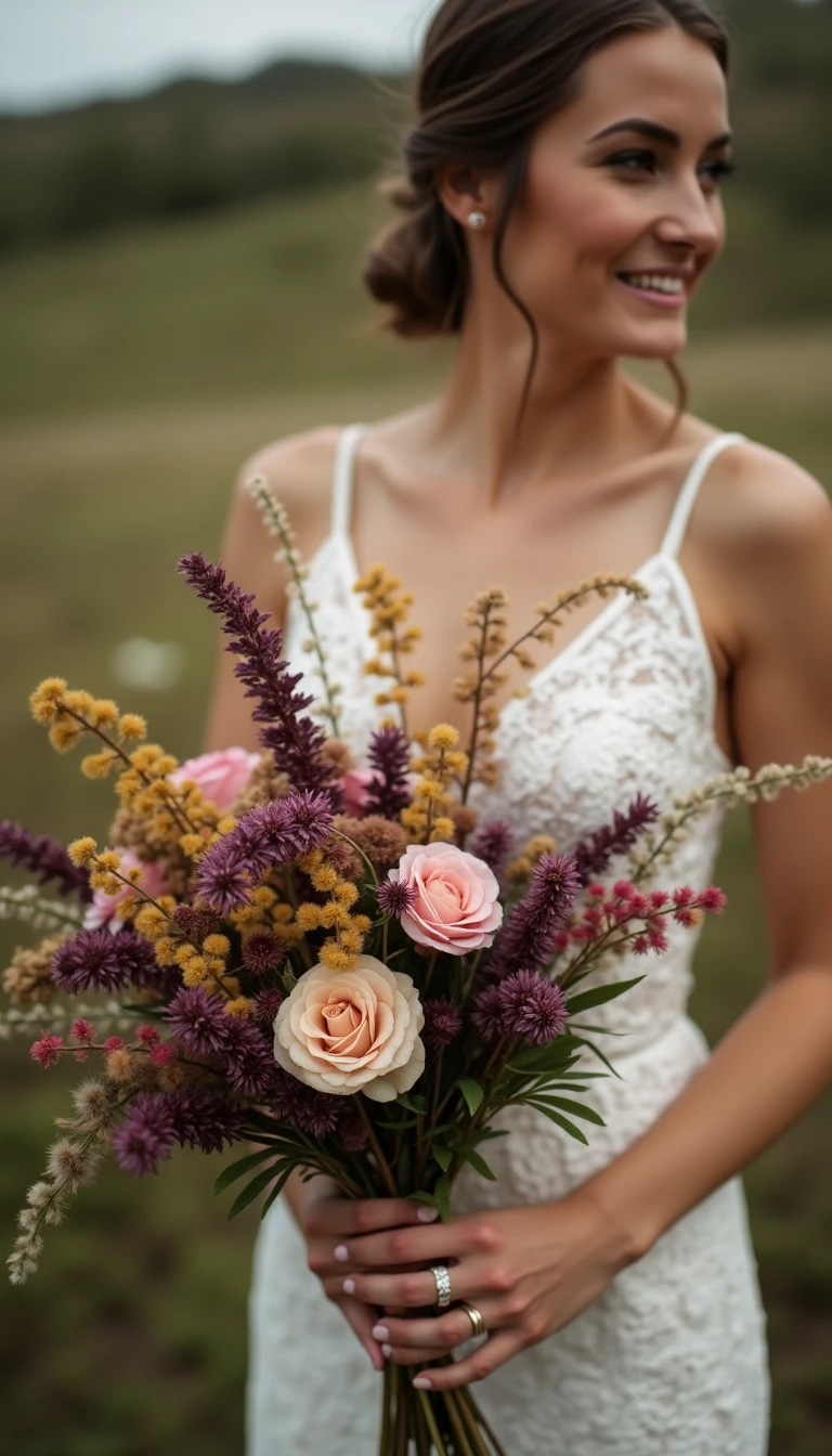 Wildflower Bouquets for a Stunning Western Boho Wedding