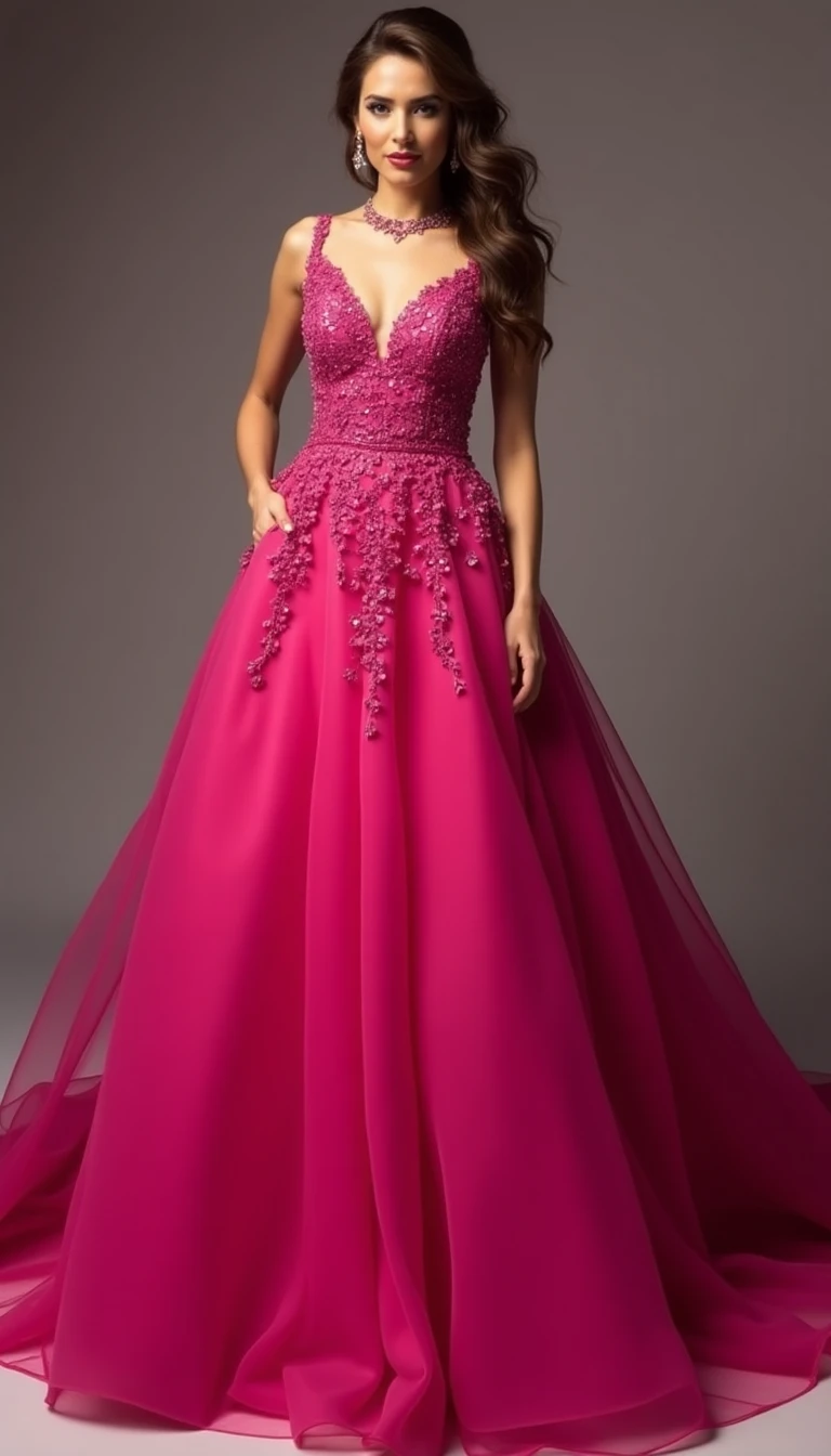 Vibrant Fuchsia Pink Wedding Guest Dress: Bold and Beautiful