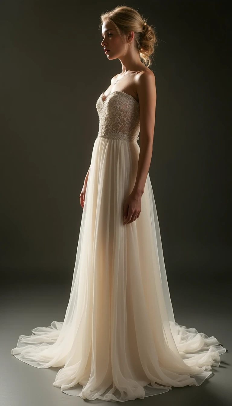 The Boho Wedding Dress with a Sheer Overlay: A Touch of Mystery