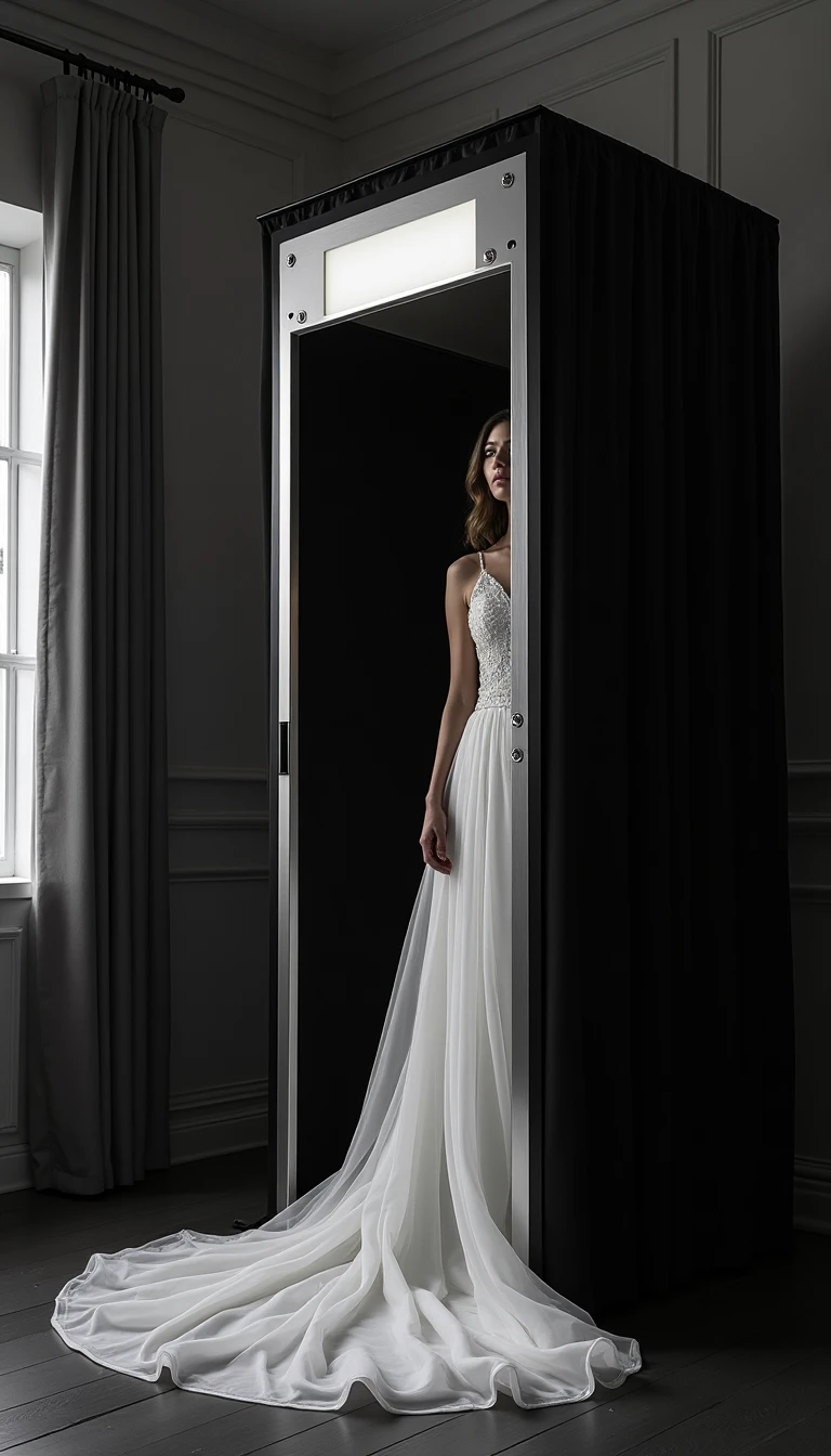 Unique Black and White Wedding Decor: Photo Booths