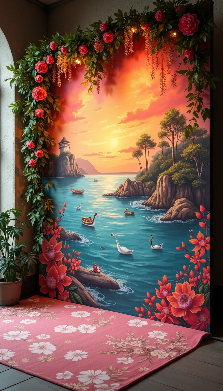 Artistic Mural Wedding Backdrop Ideas for a Creative Twist