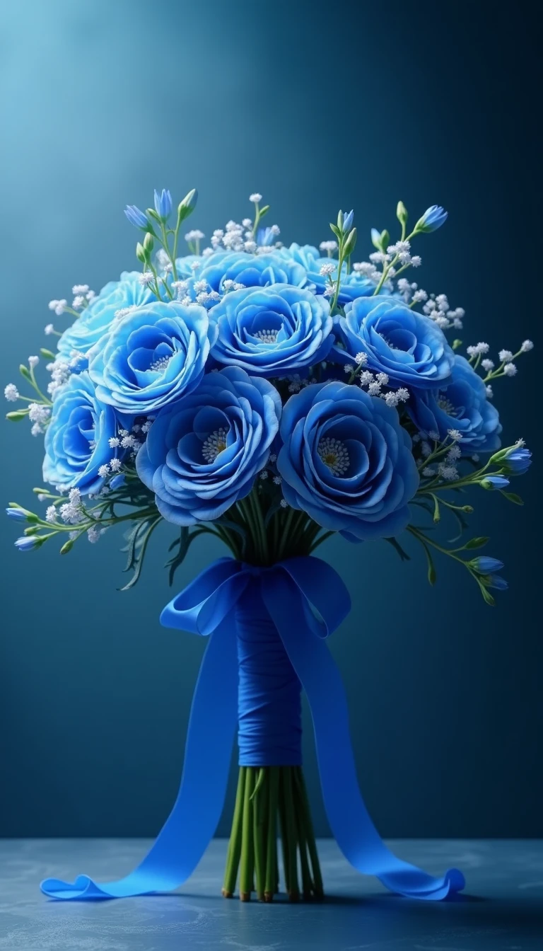 Breathtaking Blue Wedding Theme Bouquets