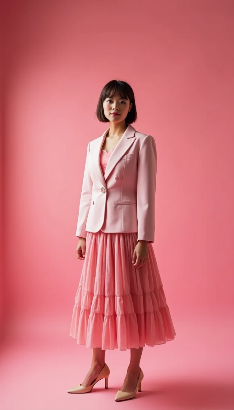 Charming Attire for a Pink Wedding Theme
