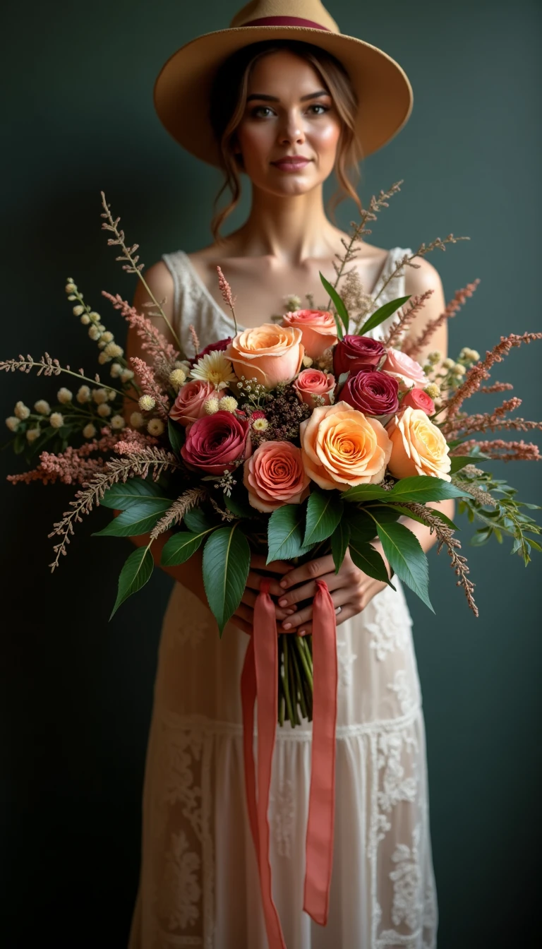 Artful Statement Boho Wedding Bouquet