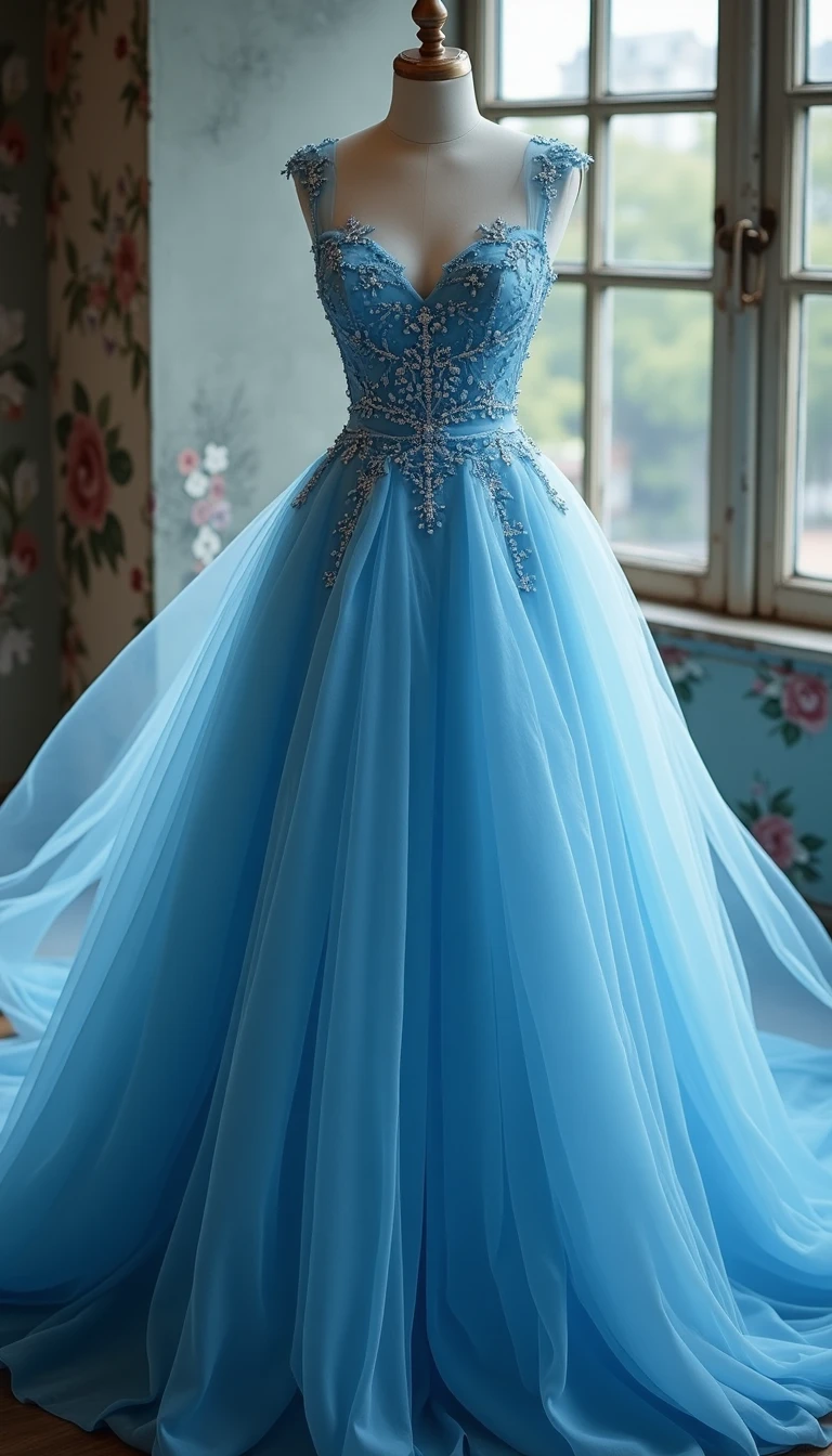 A Dreamy French Blue Wedding Dress