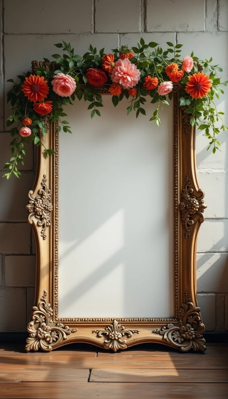 Vintage Elegance: A DIY Wedding Backdrop with Antique Frames