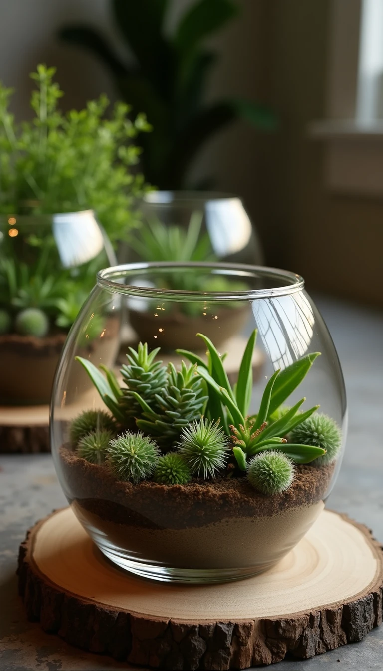 Glass Gardens: Boho Wedding Centerpieces with Terrariums