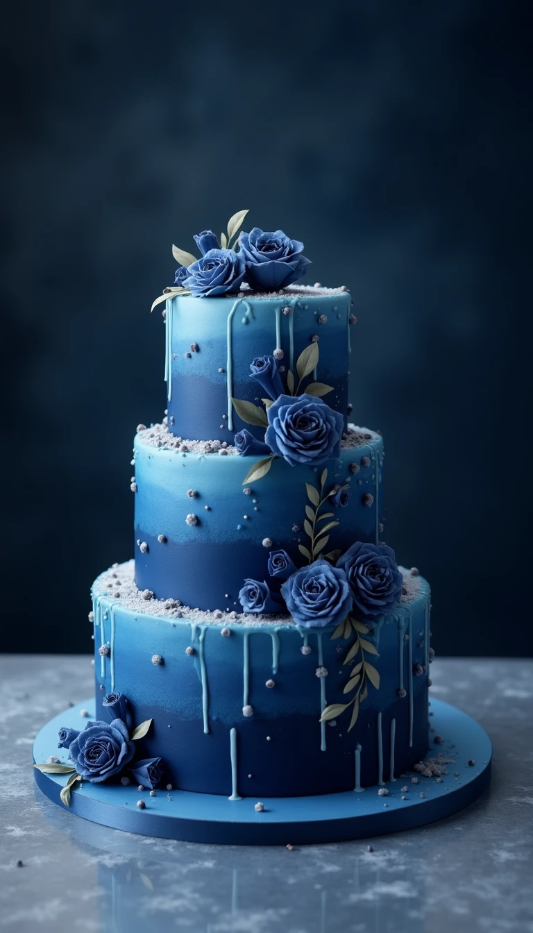 Navy Blue Wedding Cakes That Are a Visual Delight