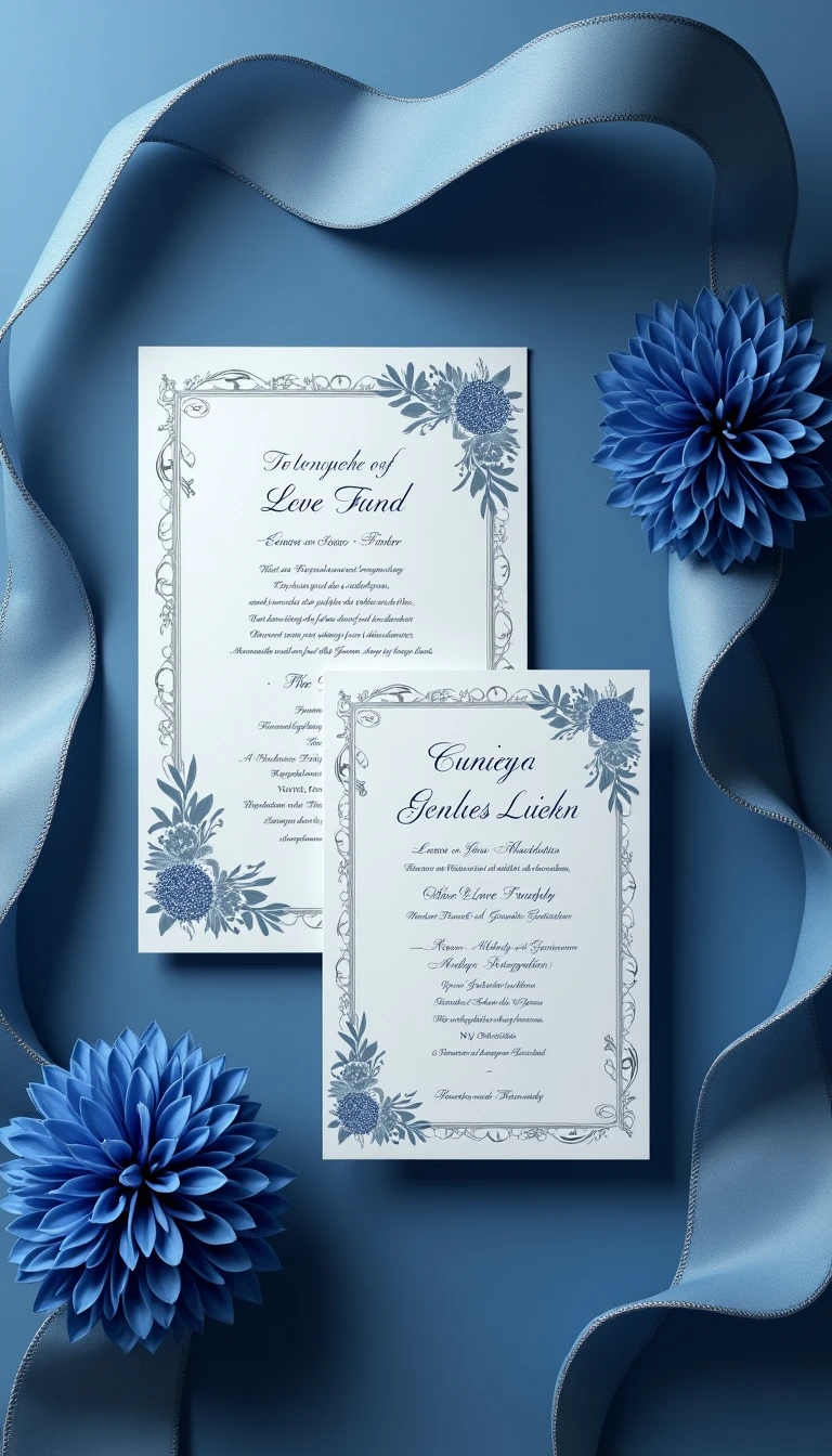 French Blue Wedding Invitations: A Chic Introduction