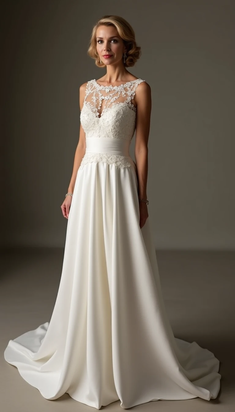 Classic A-Line: The Go-To Mother Of The Bride Dress for Women Over 50